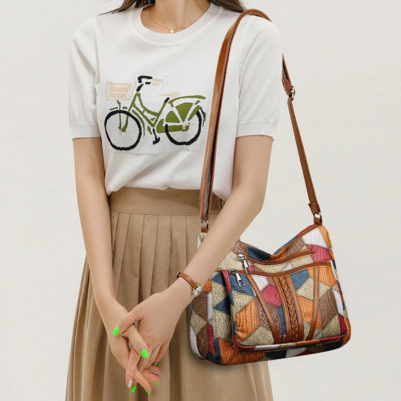 Ferna™ | Patchwork Shoulder Bag