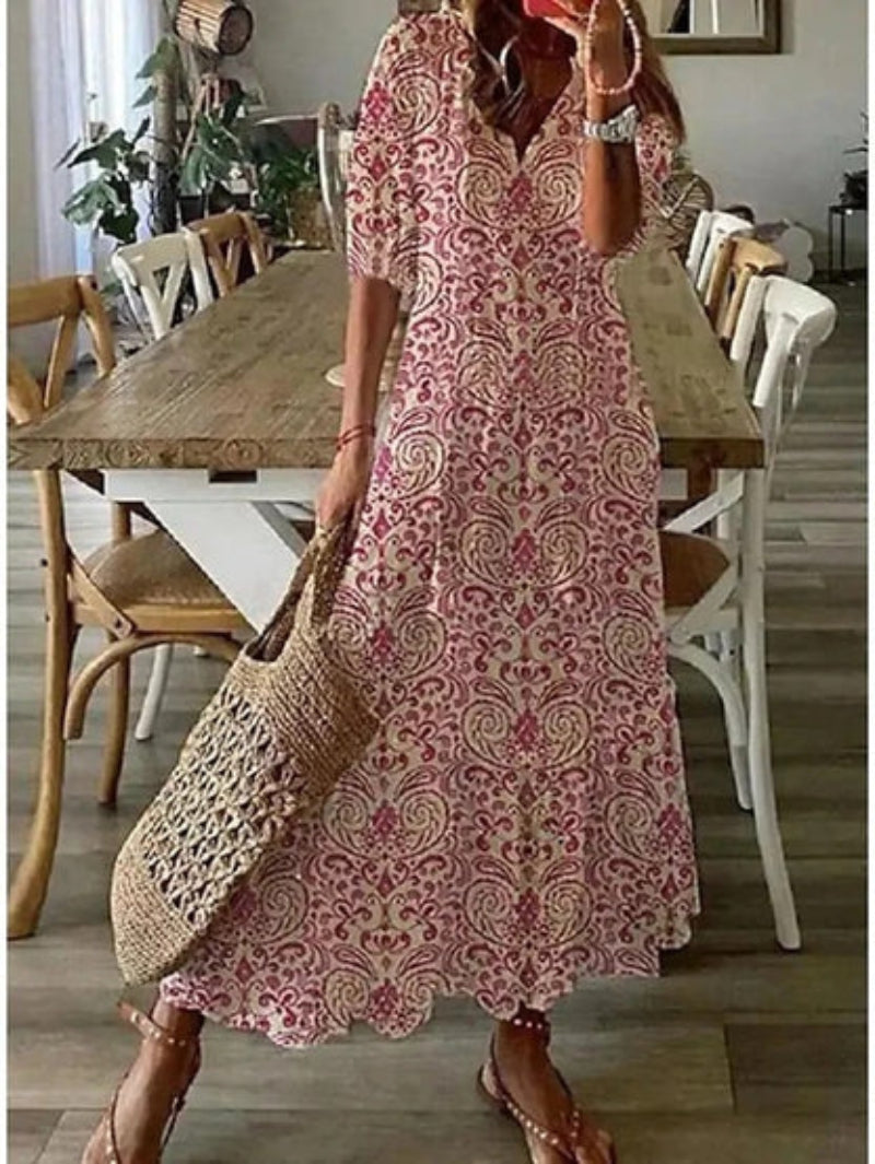 Andrea - Boho Dress with Tummy Coverage