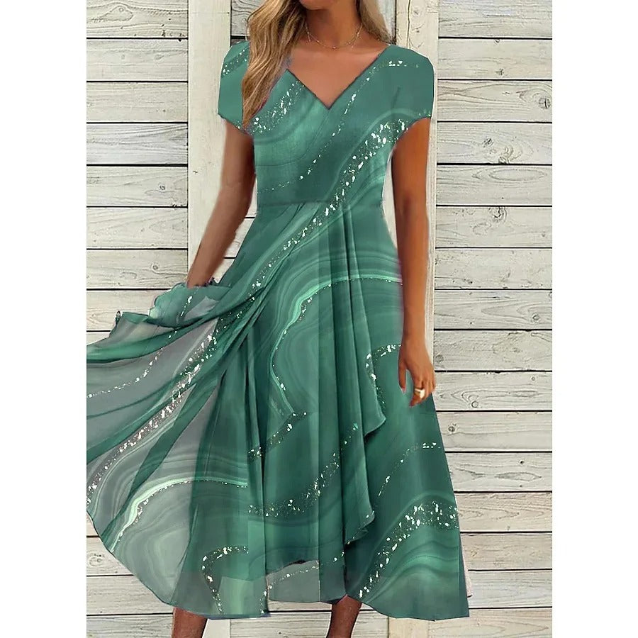 Naomi™ | V-neck Midi Dress
